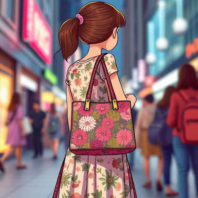 Attend party with Floral Handbag